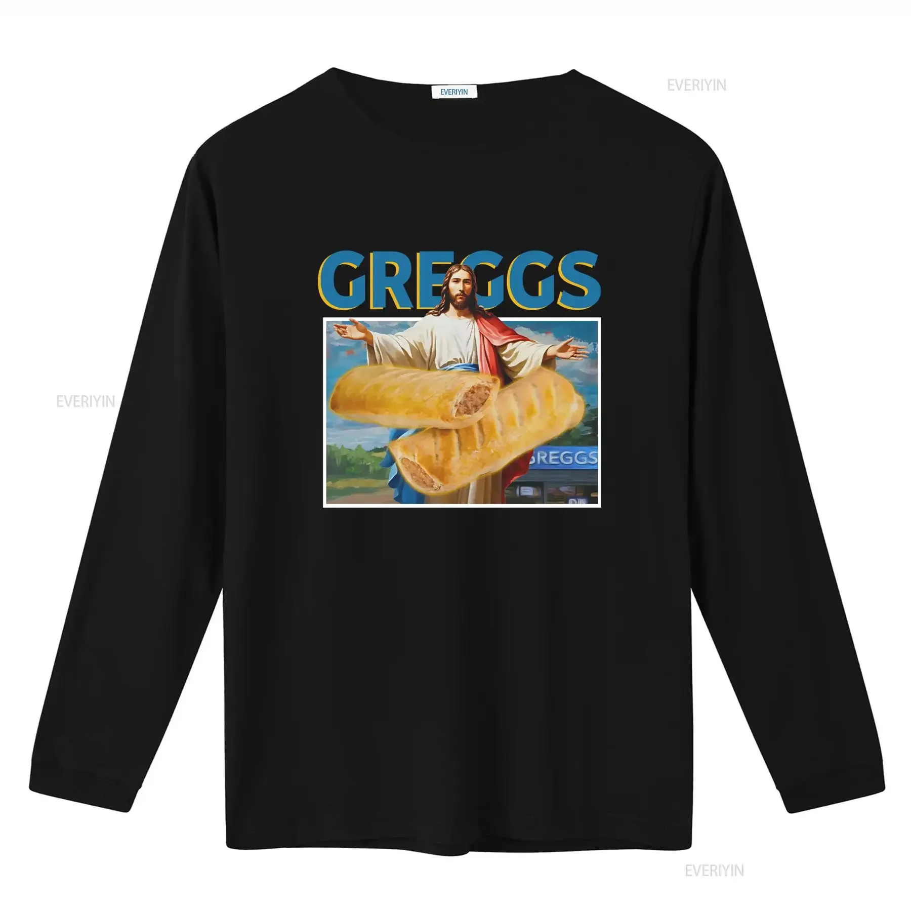 Greggs Sausage Rolls T Shirt Funny Design High Quality Unique Print for American Buyers vintage Washed Comfortable Versatile