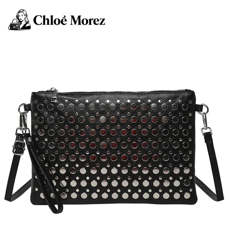 

Women's Bag New Korean Version Fashionable Rivet Shoulder Bag Large Capacity Casual Versatile Envelope Bag Bags for Women