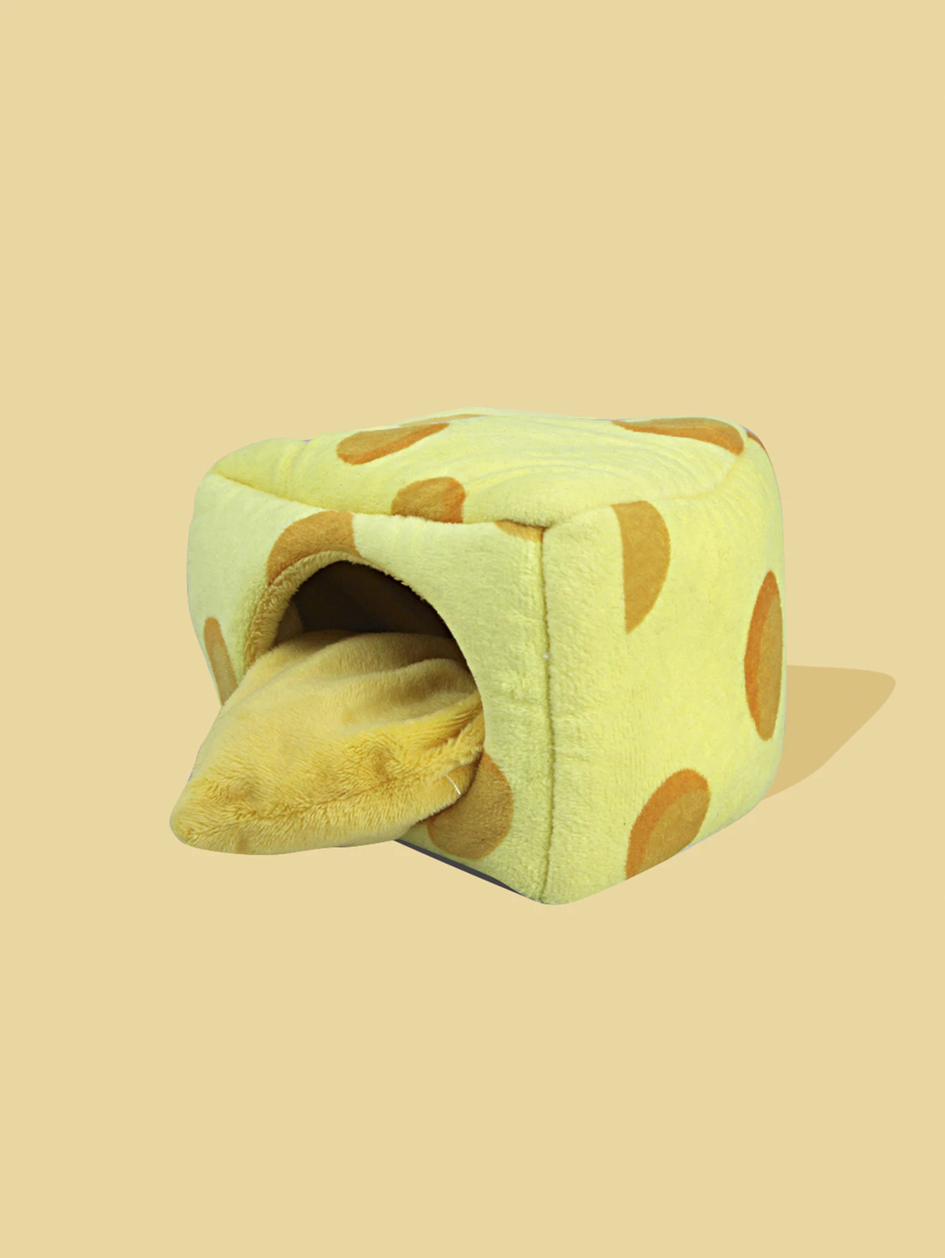 Cute Cheese Shaped Hamster Bed House, Hedgehog Hideout Nest Small Pet Winter Warm Cage Accessories