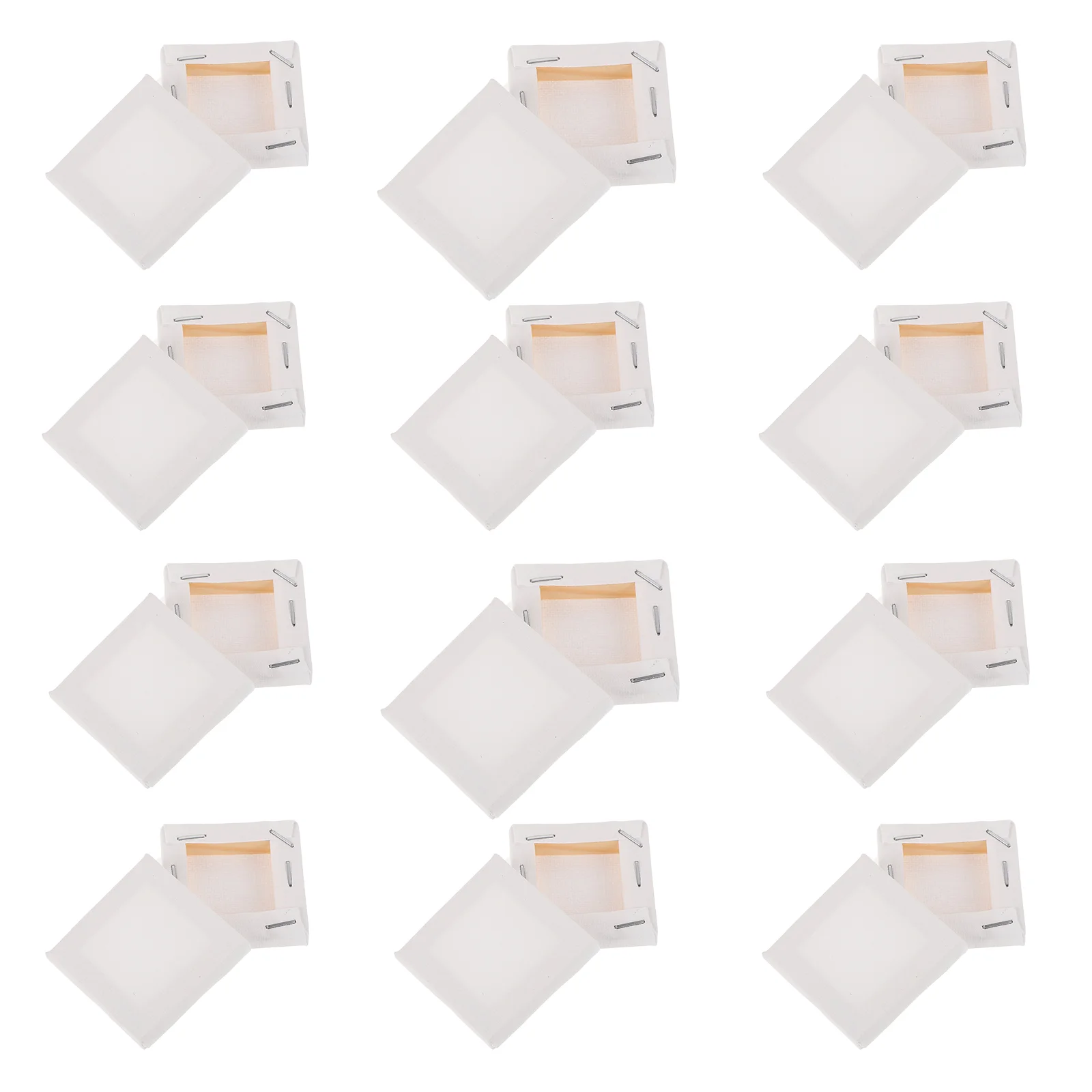 24pcs Minis Canvases Package To Paint White Canvas For Painting Blank Sandpieces To Paint For Home School Sketching Painting