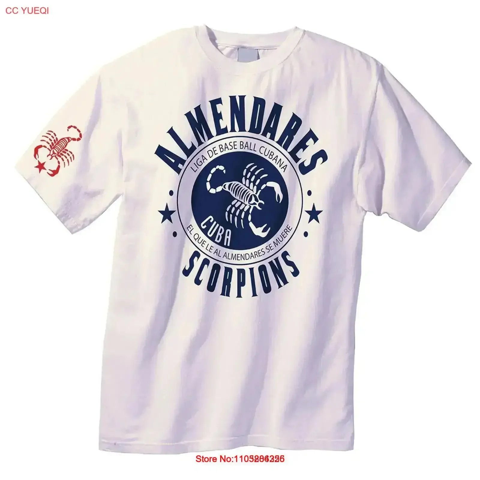 ALMENDARES SCORPIONS Cuban Baseball Jersey CUBA T Shirt 100 Cotton vintage Washed graphic Casual Versatile Stylish Soft