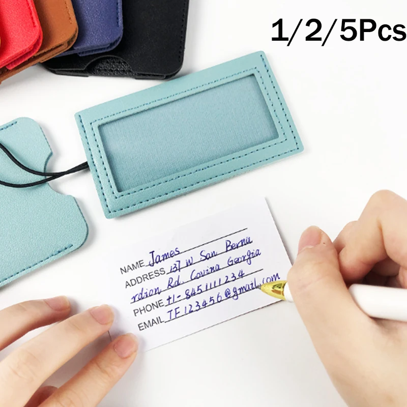 

Multi-color Hidden Pull-out Luggage Tag for Traveling with Hanging Rope Portable with Paper Card and Password Travel Box Tag