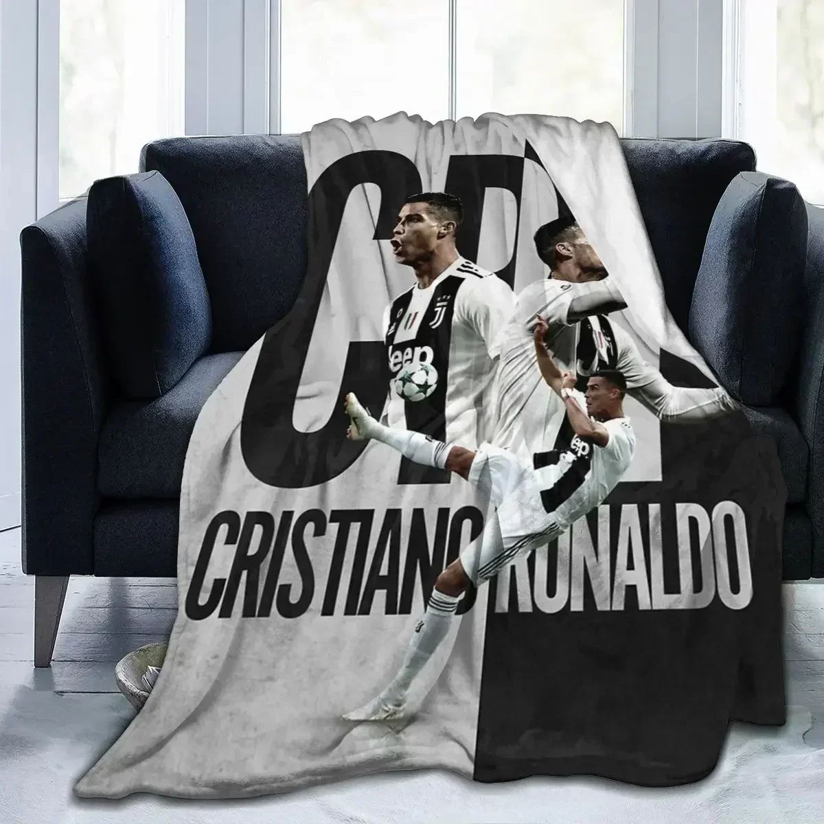 CR7 Cristiano Blanket Soft Warm Flannel Throw Blanket Bedspread for Bed Living room Picnic Travel Home Sofa