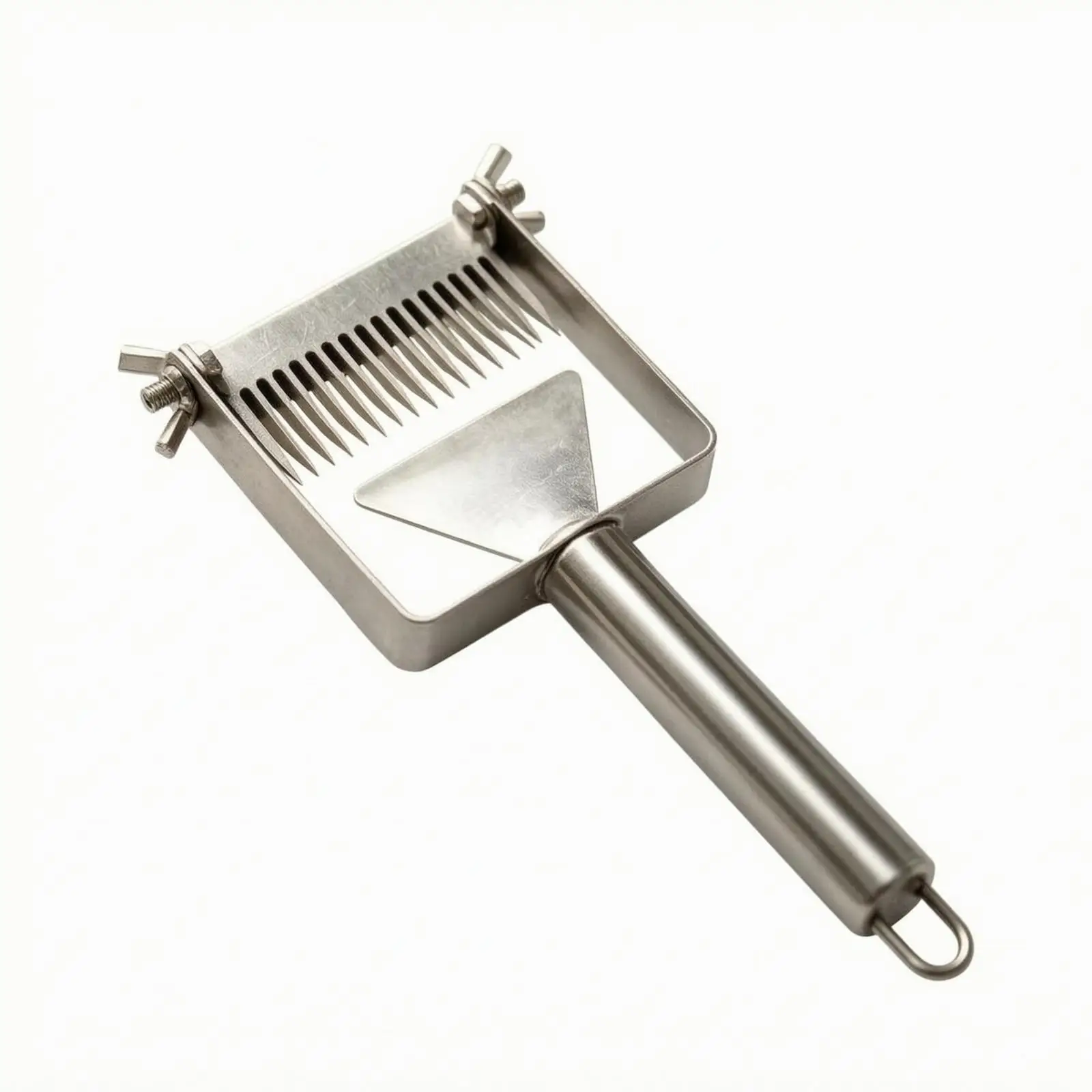 Honey Uncapping Fork with Collection | Closely Spaced Comb tines Stainless Steel Construction Uncapping Fork with Adjustable