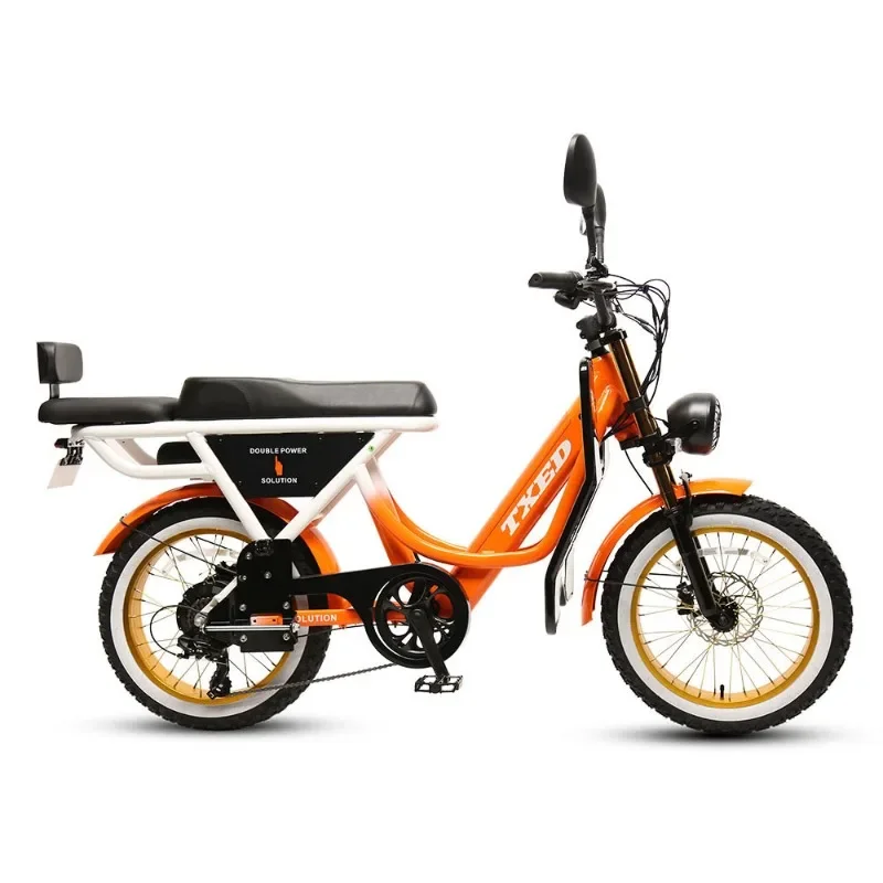 Newly Designed Wind Deflector Electric Motorcycle 20 Inch Golden Rim Electric Fat Tire Bicycle