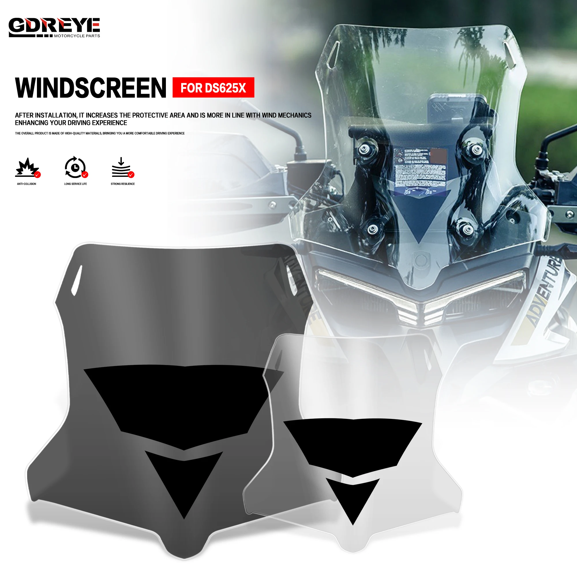 

Новое высококачественное ветровое стекло для мотоцикла LONCIN VOGE DS625X 2024 2025 DS625X, ветровые дефлекторы, прозрачные