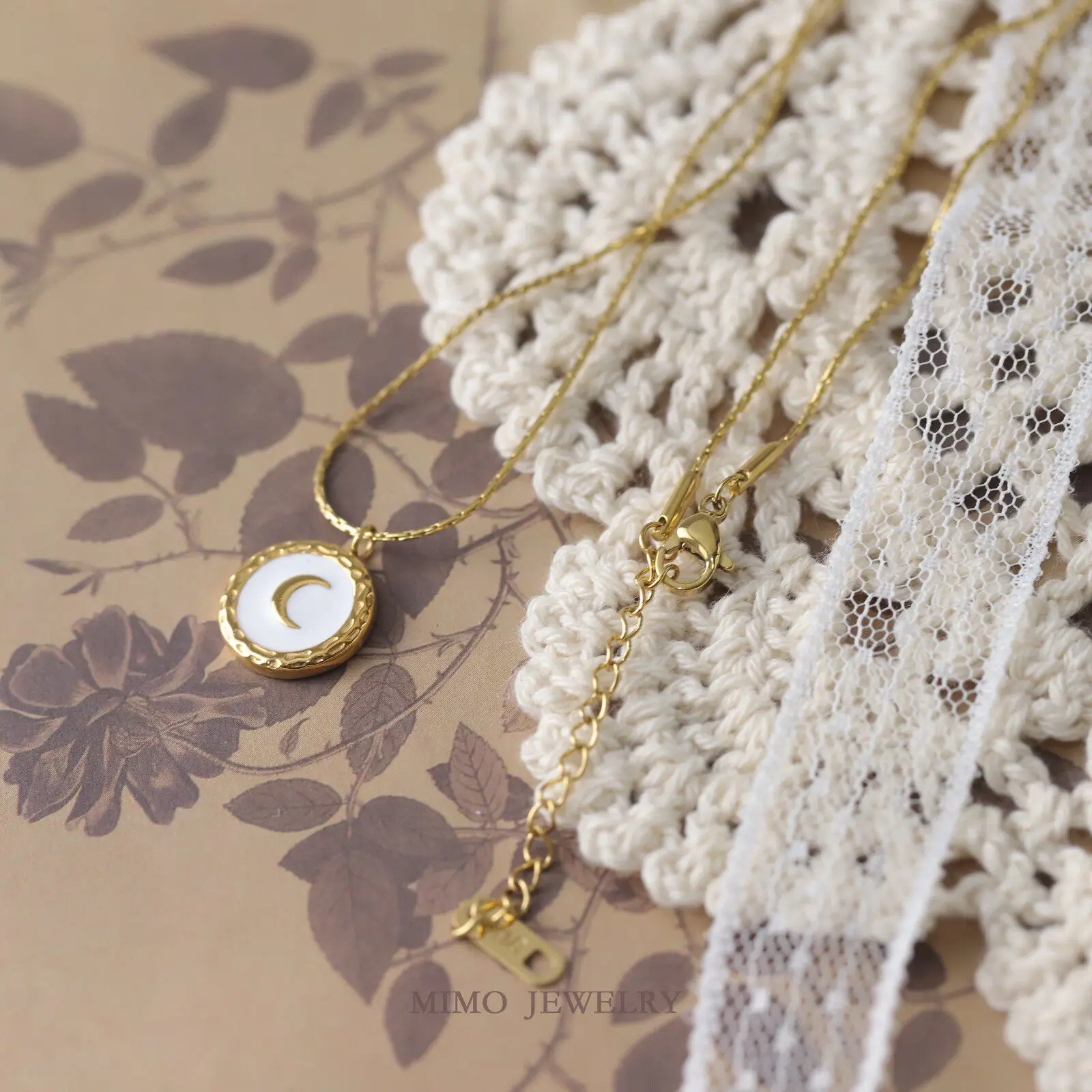 

Подвеска-шарм из титановой стали с золотым покрытием, белая, с эффектом капель масла, в форме полумесяца, для изготовления ювелирных изделий, аксессуары для браслетов своими руками