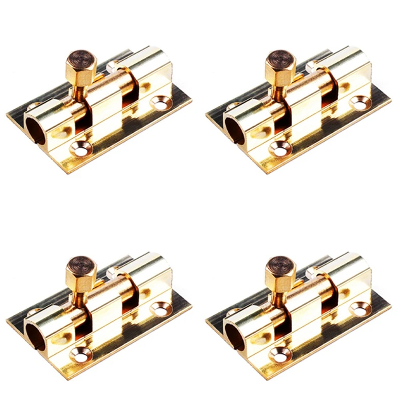 

New 4Pcs 1.5-Inch Long Brass Door Latch Sliding Lock Barrel Bolt Gold