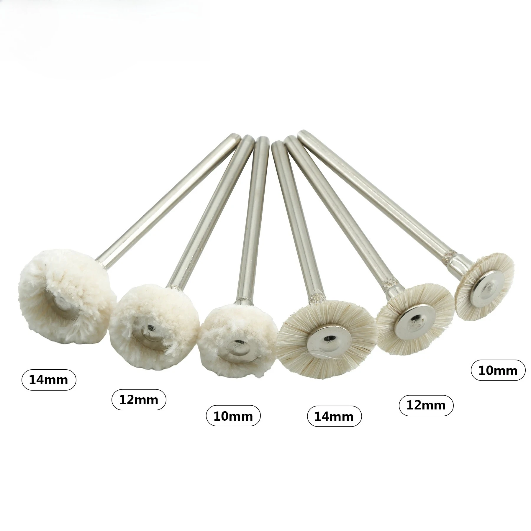 TOMENTY 10mm 12mm 14mm Dental Laboratory Polishing Drill Brush Weel Cotton Laboratorio Materials Rotary Tools Low Speed HP Shank