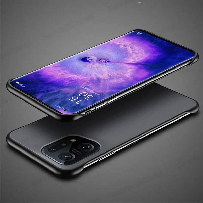 For Oppo Find X5 Pro Frameless Matte Phone Case For Find X5 Ultra Slim Hard PC Protective Cover for Find X5 Pro Borderless Cover