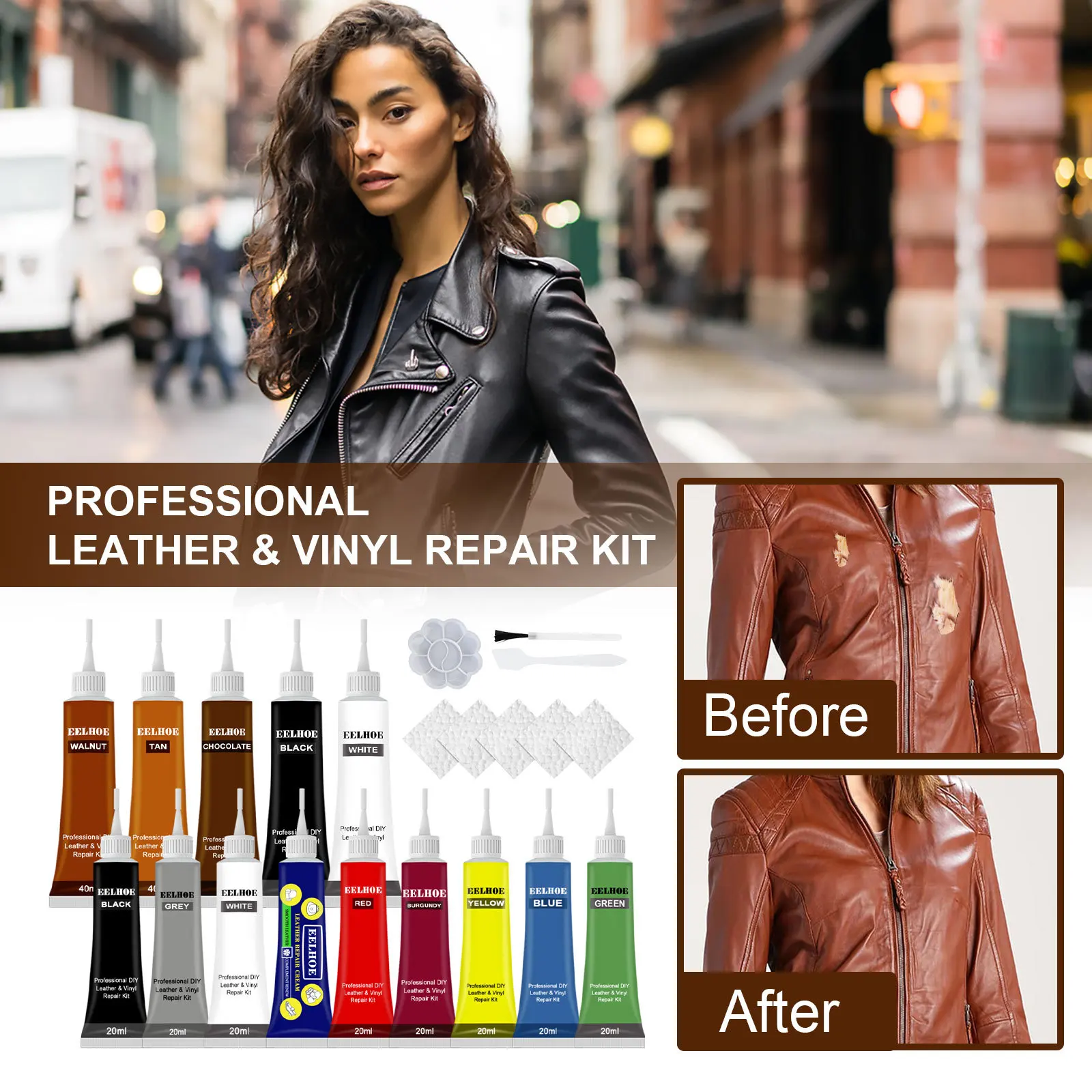 Advanced Leather Repair Gel Repairs Burns Holes Gouges for Leather Surface