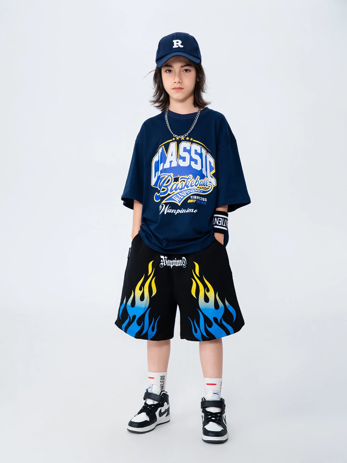 2025 เด็กชายห้องบอลรูมHip Hop Danceเครื่องแต่งกายสําหรับสาวหลวมเสื้อกางเกงStreet Dance Jazzเสื้อผ้าDQS19983