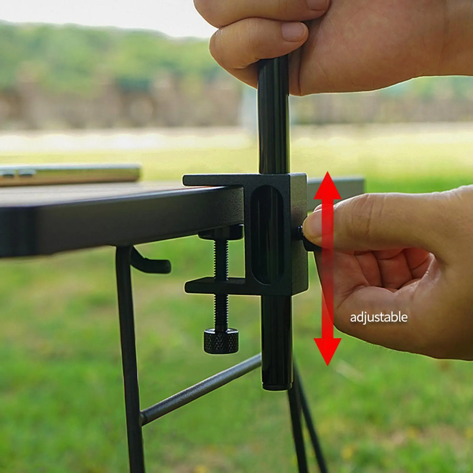 Lamp Bracket with Stake Double Hook Lightweight Camping Holder for BBQ