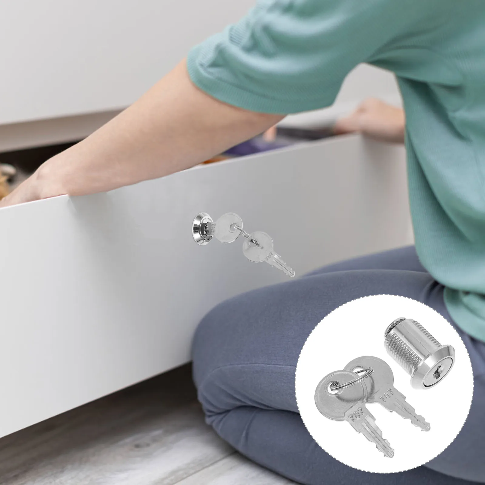 

High Security Drawer Cabinet With Key Durable Metal Latch For File Cabinet Pantry Safe Storage Box System