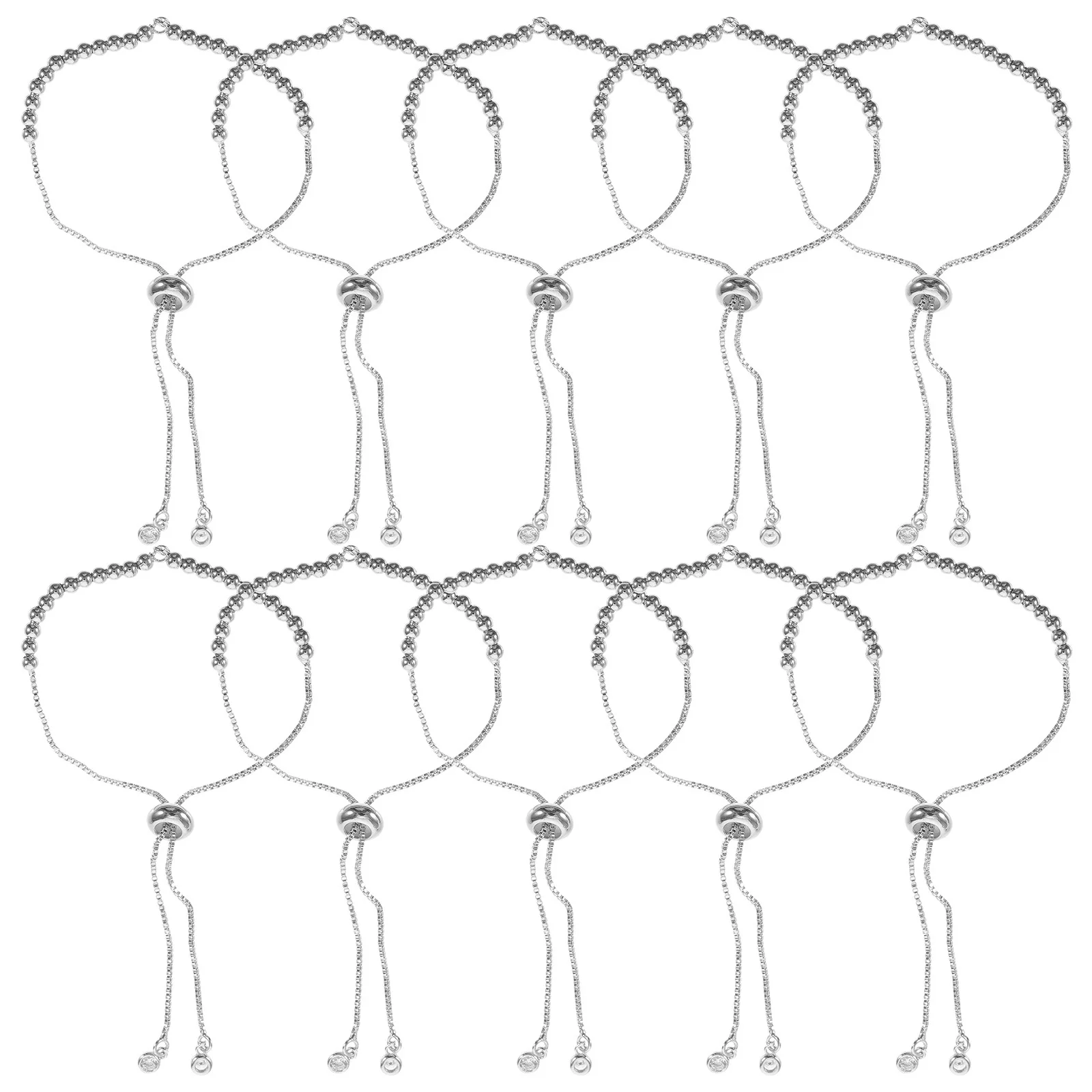 

10Pcs Handmade Blank Bracelet for Women Minimalist Adjustable Cuff Decor DIY Charm Wrist Jewelry Stylish Gift for Her