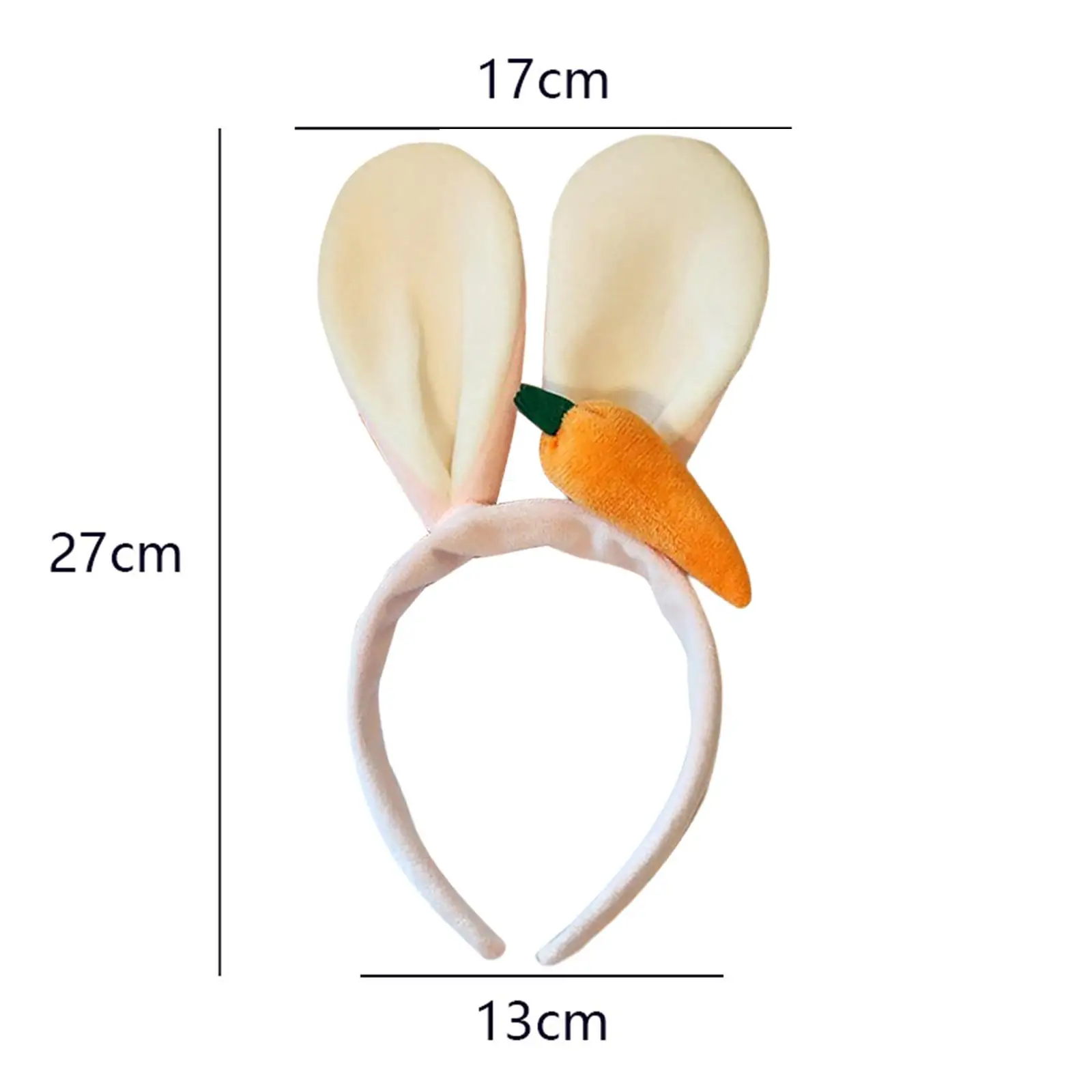 Plush Ears Headband Headdress for Women Girls Holiday Birthday Carnival image 6