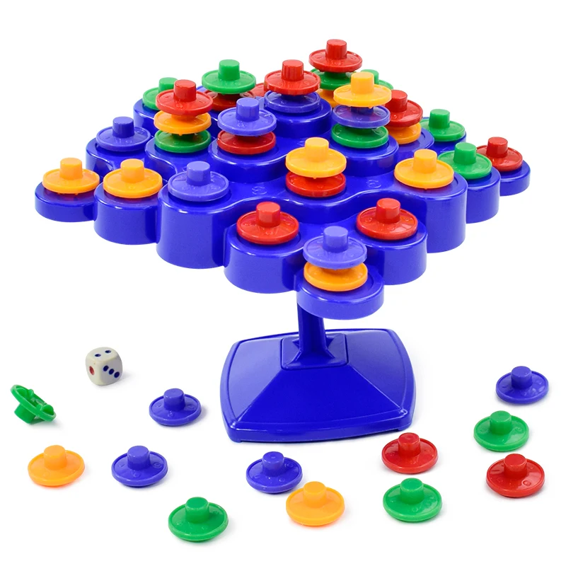 Montessori﻿ Balance Tree Toys Educational Parent-child Interaction Tabletop Game Toy Stacking Building Blocks Balancing Board