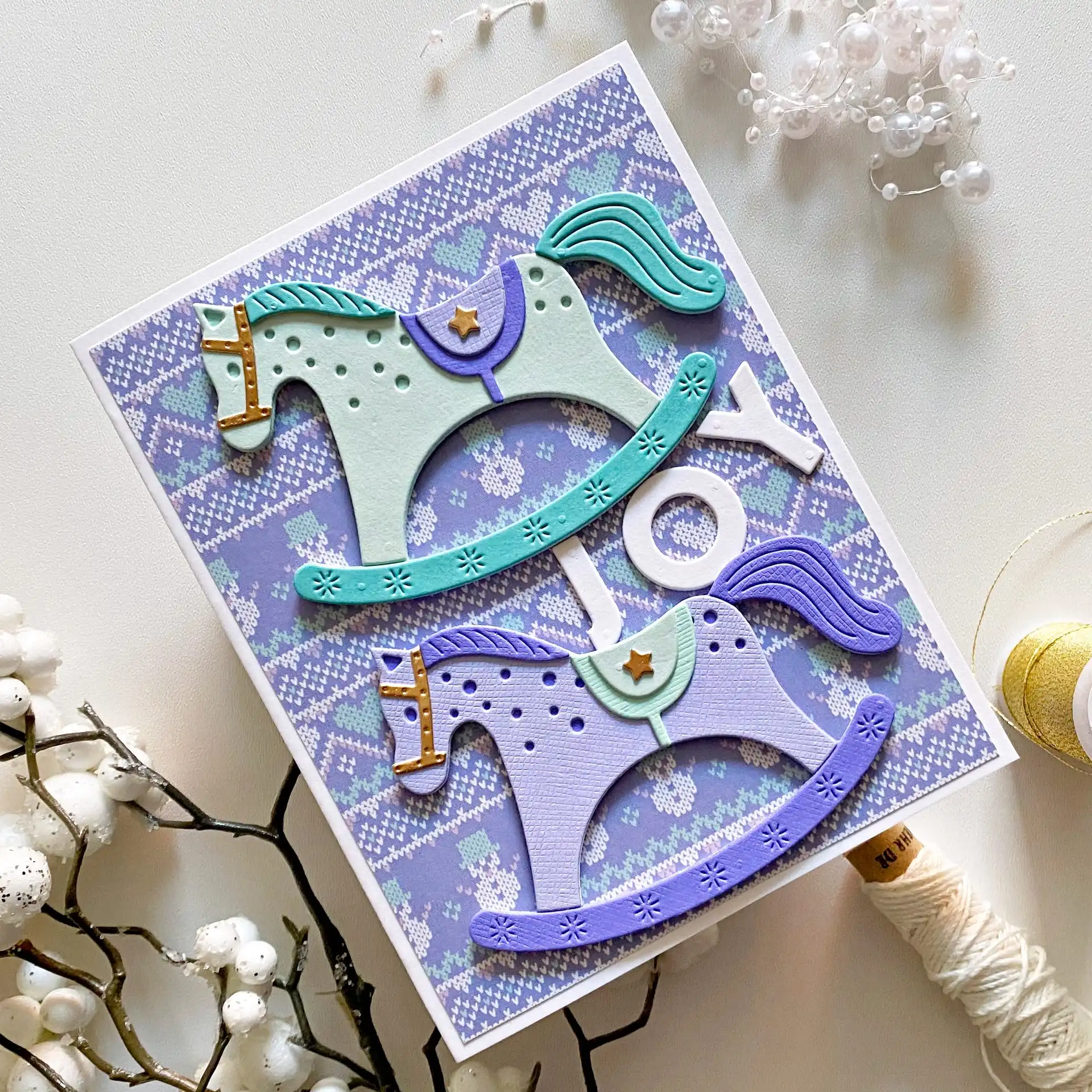 Rocking Horse Gingerbread Joy Cutting Dies Scrapbook Diary Decoration Stencil Embossing Template DIY Greeting Card Handmade 2026
