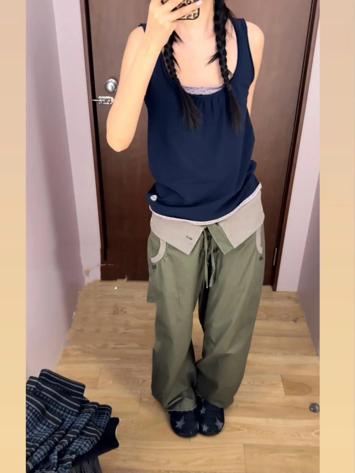 

Casual Wide Leg Workwear Pants V-Waist Drawstring Loose Slimming Straight Leg Trousers for Women Summer 2026 Natural Waist