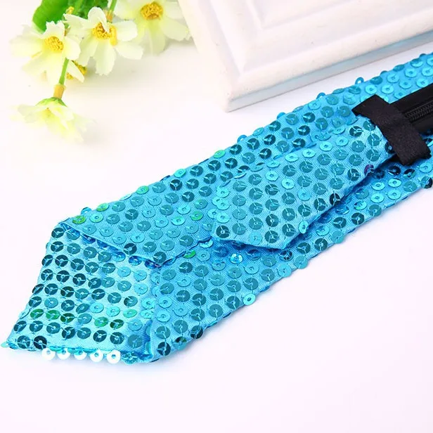 Sequin Tie Stage Performance Tie for Men and Women Universal High Quality and High end