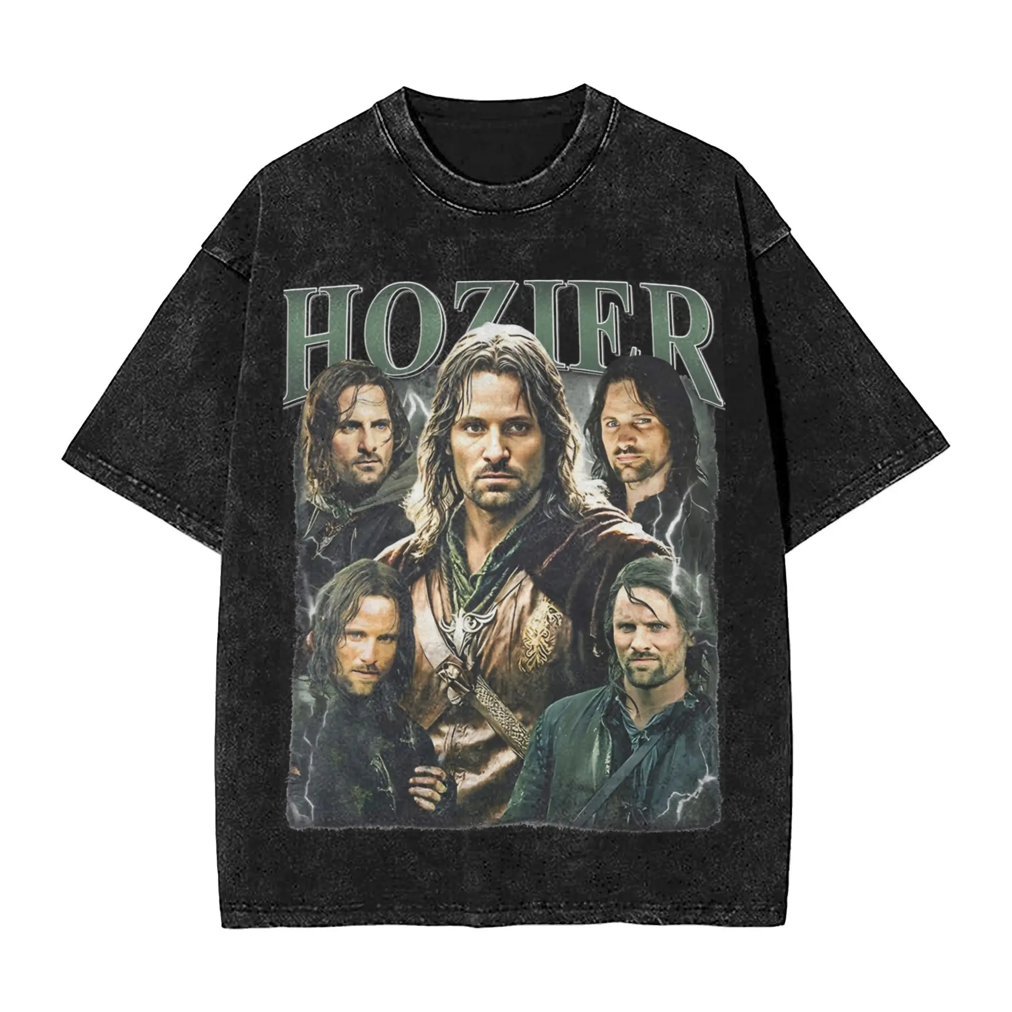 غسلها تي شيرت Hozier Meme Aragorn الهيب هوب تي شيرت تقليدي Harajuku L-Lords of the R-خواتم الشارع الشهير 100% القطن تيز الرجال النساء