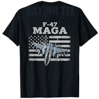 F47 Fighter Jet F-47 Jet Fighter Aircraft T-Shirt Men's Fashion Maga Usa Flag Graphic Outfit Summer Short Sleeve Saying Tee Tops