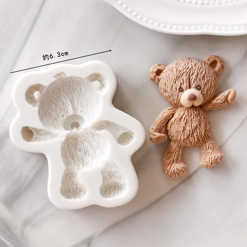3D niedźwiedź silikonowe formy pieczenie ciasta narzędzia do dekorowania czekoladowe cukierki deser kremówka formy Party DIY ciasto akcesoria kuchenne