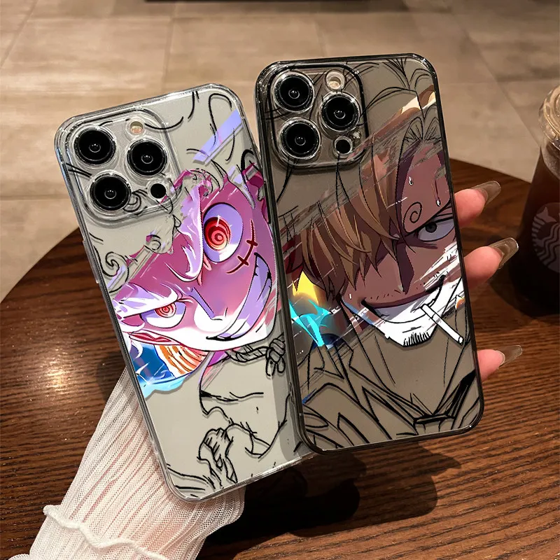 ONE PIECE anime peripherals Luffy Zoro Sanji suitable for iPhone 17 16 15 14 13 12 11Pro Max mobile phone protective case