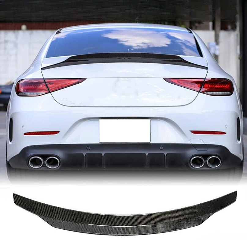 For Benz C257 CLS550 450 CLS53 2018-19 REAL Carbon Fiber Rear Trunk Spoiler Wing Car Accessories