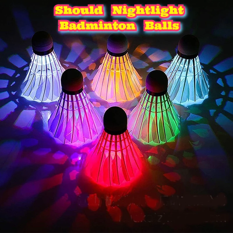 

LED Light Up Badminton Shuttlecocks Glow The Dark Goose Feather Night Sports Flying Luminous Training Balls Wholesale Stock Fast