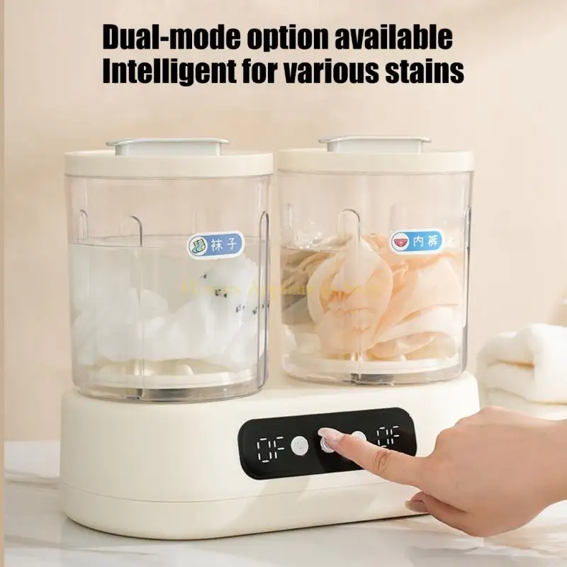 غسالة D0AB ذات حوضين مزدوجين، تصميم دلو مزدوج، مغسلة منفصلة في وقت واحد