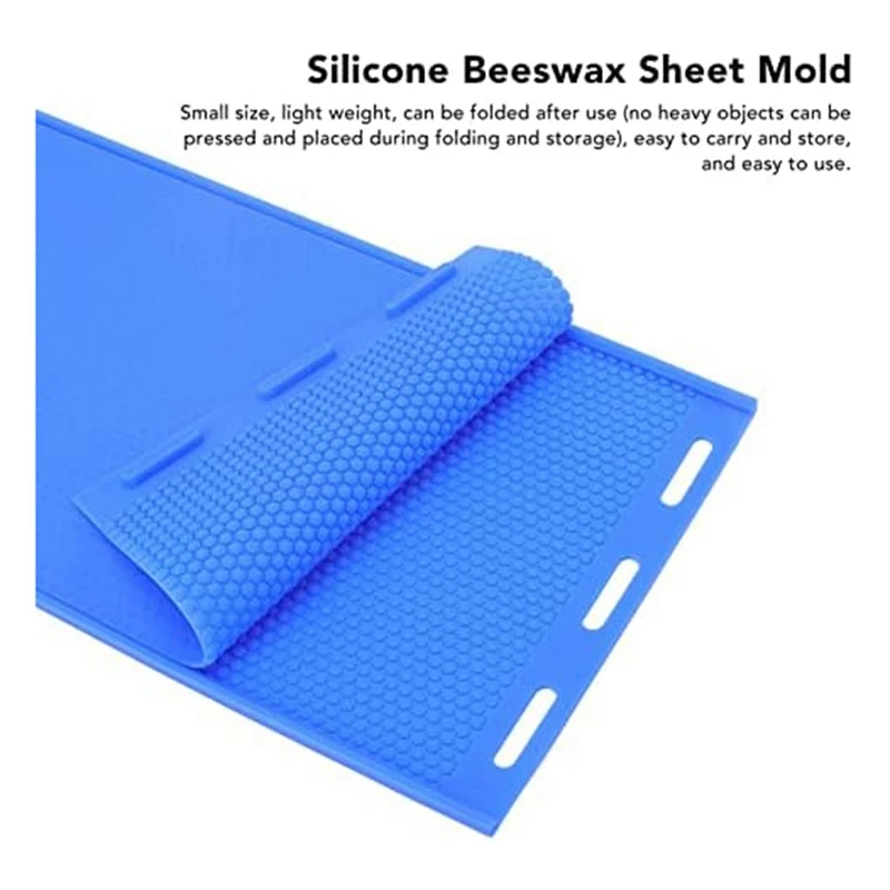 2Pcs Beeswax Sheets Silicone Beeswax Sheet Set Kit DIY Mold,Soft Press, Easy To Use Mould Tools And Beekeeping Embosser Machine