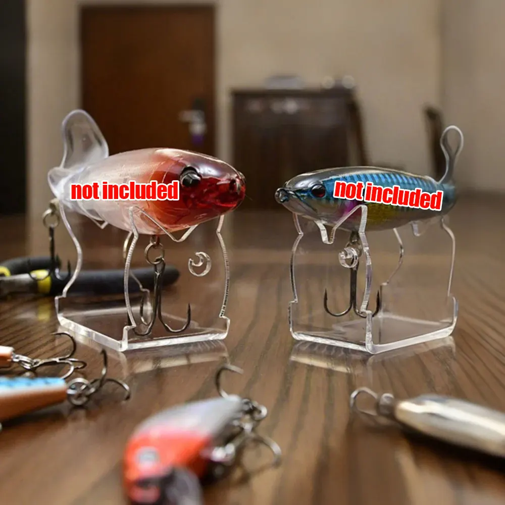 1 قطعة معالجة الصيد الصيد إغراء الاكريليك عرض موقف الطعم الثابت أسماك القفز الرف حامل أرفف دعم تخزين الديكور