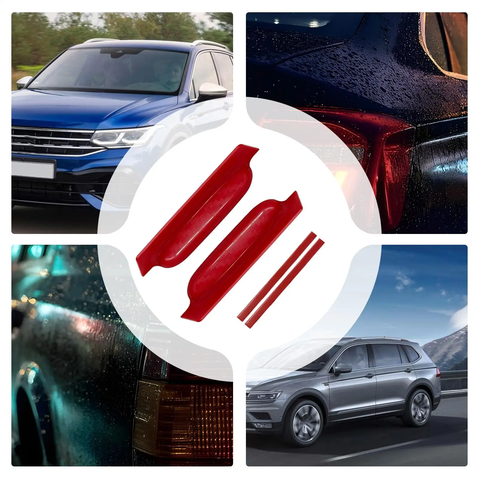 سيارة عكس الكاميرا المضادة للمطر غطاء سيارة عكس الكاميرا المطر الظل غطاء 2 قطعة واقية اكسسوارات السيارات الخارجية #5