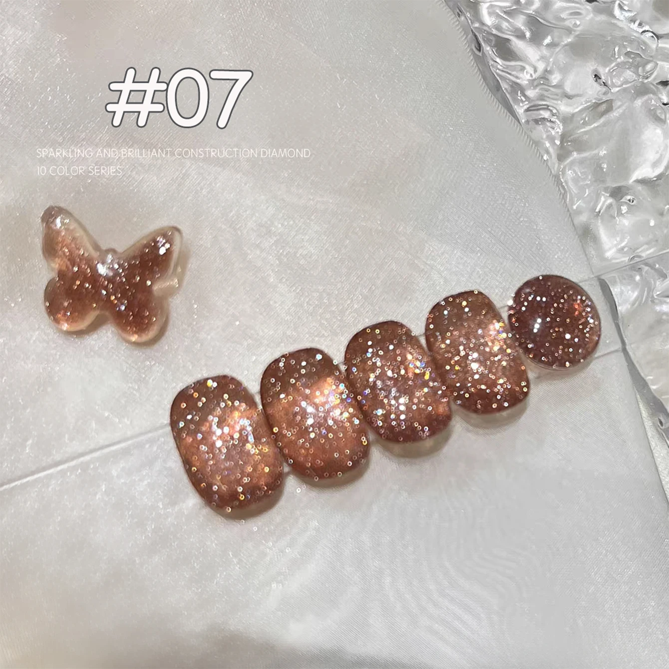 ยาทาเล็บเจล SHAKA Autumn Shimmering Diamond Fragments สีชมพู แดง น้ำตาล ขาว 1 ชิ้น รุ่น 2025 Super Flash สำหรับตกแต่งเล็บช่วงคริสต์มาส