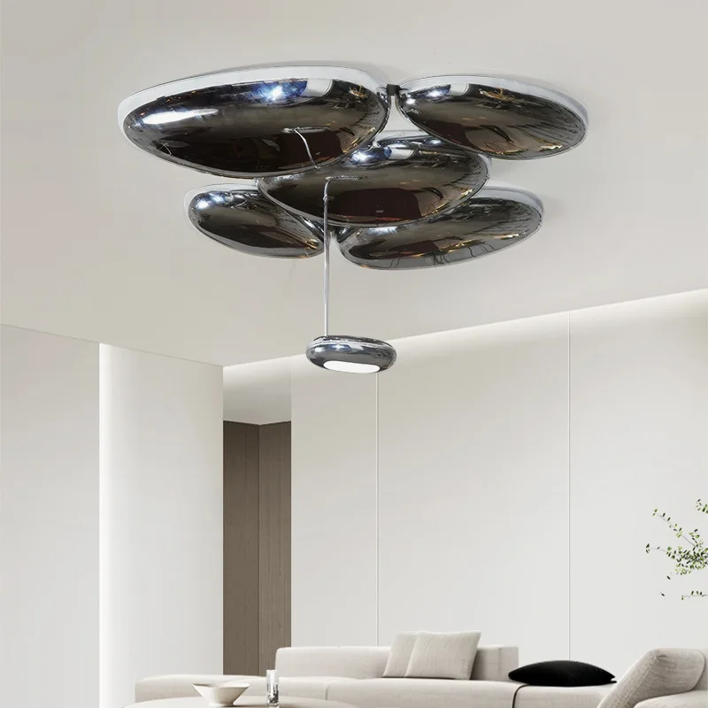 مصباح سقف لغرفة المعيشة من حجر الرصوف الإيطالي مصمم لغرفة الطعام وغرفة النوم فيلا ما بعد الحداثة مصباح زئبق إبداعي #5