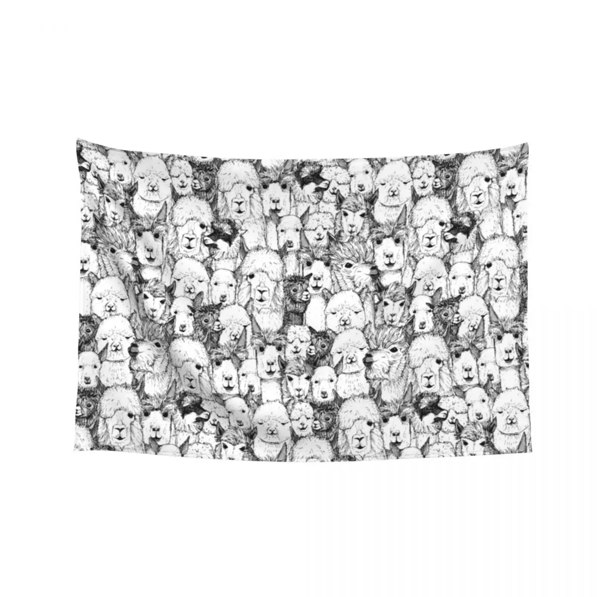 

just alpacas black white Tapestry Home Decorations Wallpaper For Bedroom Decoration Bedroom Tapestry