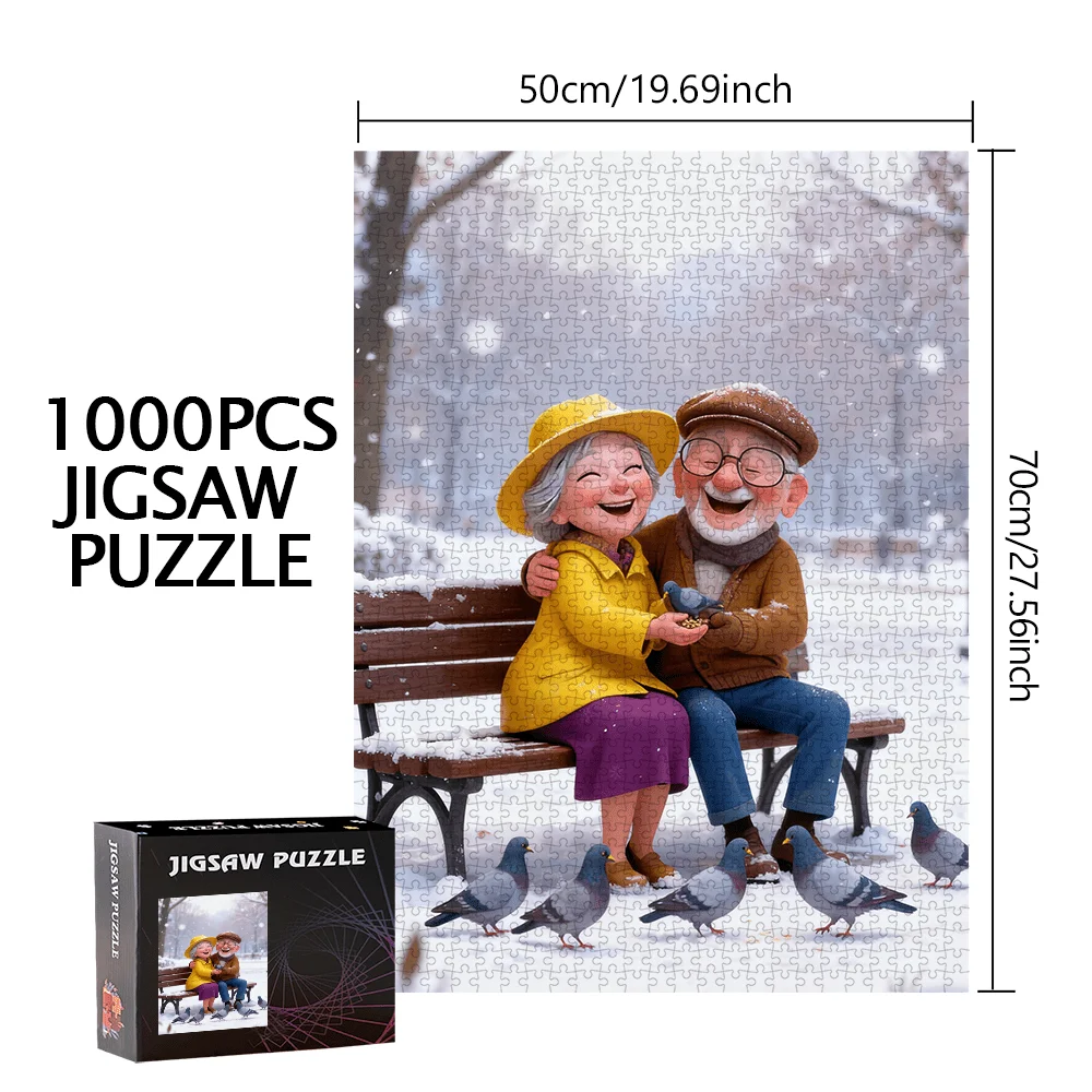 500ピース/1000ピース 高品質ジグソーパズル |   誕生日、ハロウィーン、クリスマス、感謝祭、イースター用のポータブル段ボールパズル