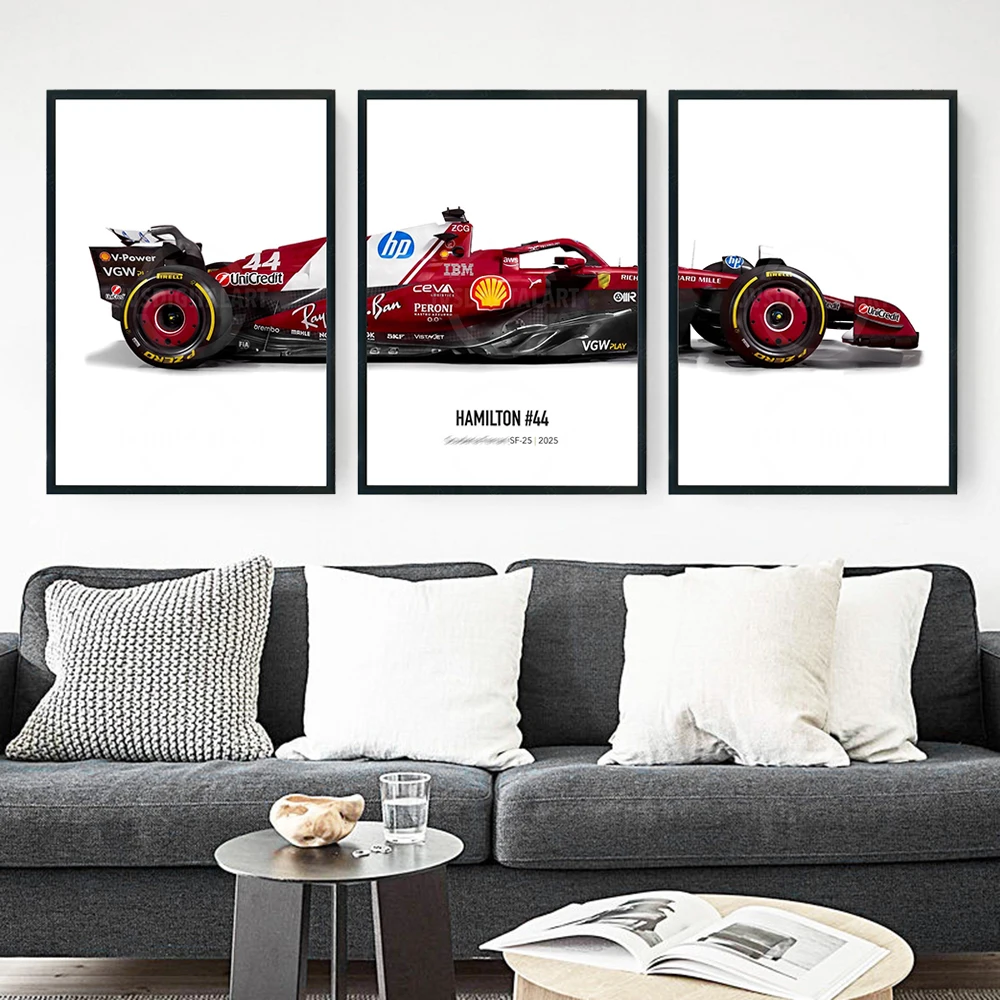 2025 Cars SF-25 MCL39 AMG W16 Set of 3Hamilton Leclerc Russell Antonelli Art poster print Canvas Painting Home Decor Wall Art