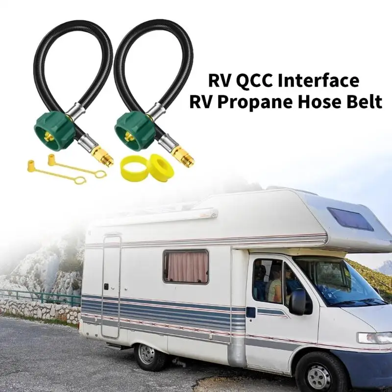 M76E Long Lasting Motorhome Propane Transfer Hose With QCC Connection For Camping Trips Trailers Safe Gas Delivery Easy Install