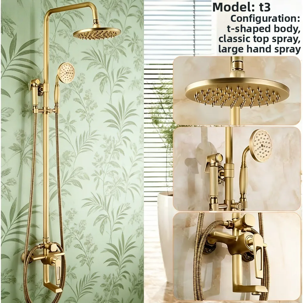 

Набор старинных латунных смесителей, латунный смеситель для ванной комнаты, насадка для душа