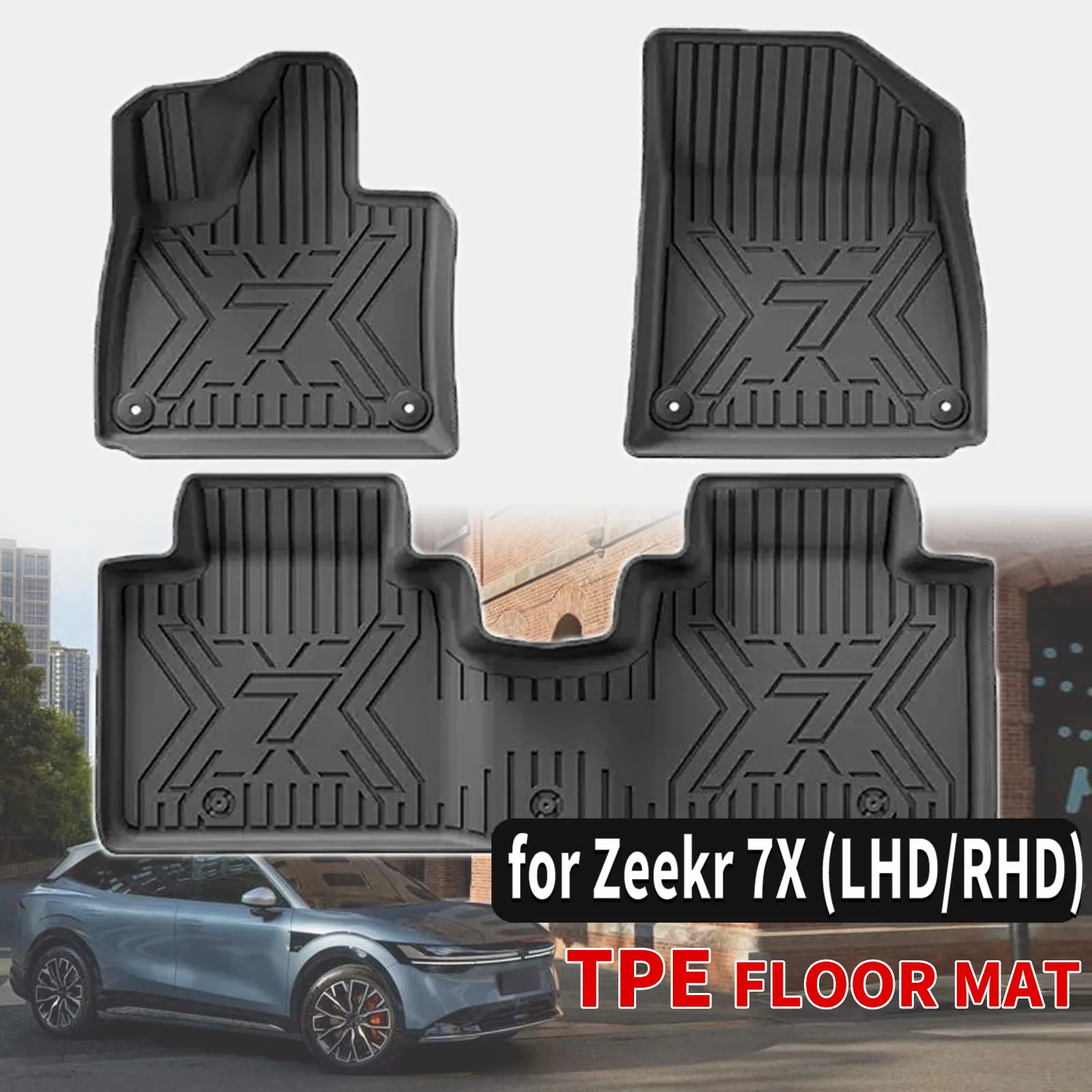 

for Zeekr 7X 2026 2025 2024 RHD/LHD 3D Maxpider Style TPE Floor Mats Full Coverage Heavy Duty All Weather Accessories