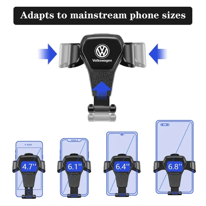 Gravity ABS Vehicle GPS Mobile Phone Holder Car Accessories For VW GTI Polo Golf Passat Tiguan Arteon Touareg Taigo Caddy Jetta