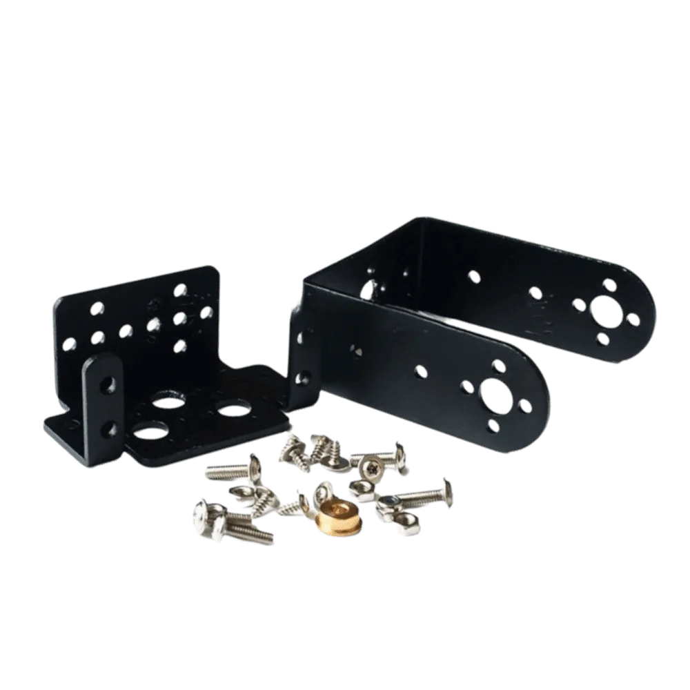 2 sets 2 DOF Servo Mount Bracket Short Design Retail Packaging Sensor Mount Kit Multifunction Pan Tilt Bracket Kit For RC Car