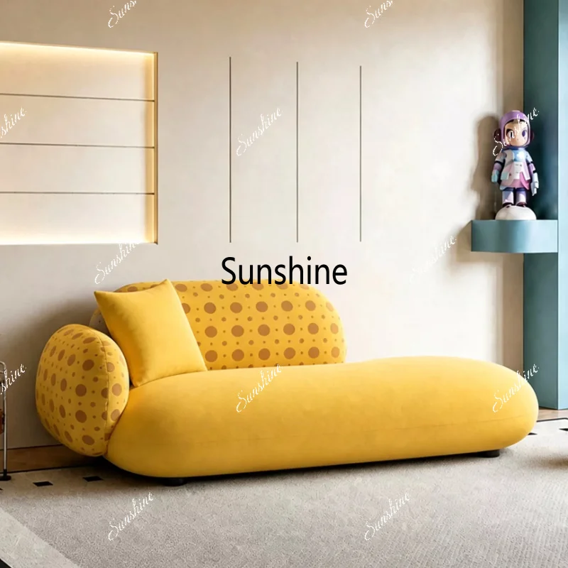 Italian minimalist concubine sofa cream style creative lazy recliner living room small apartment