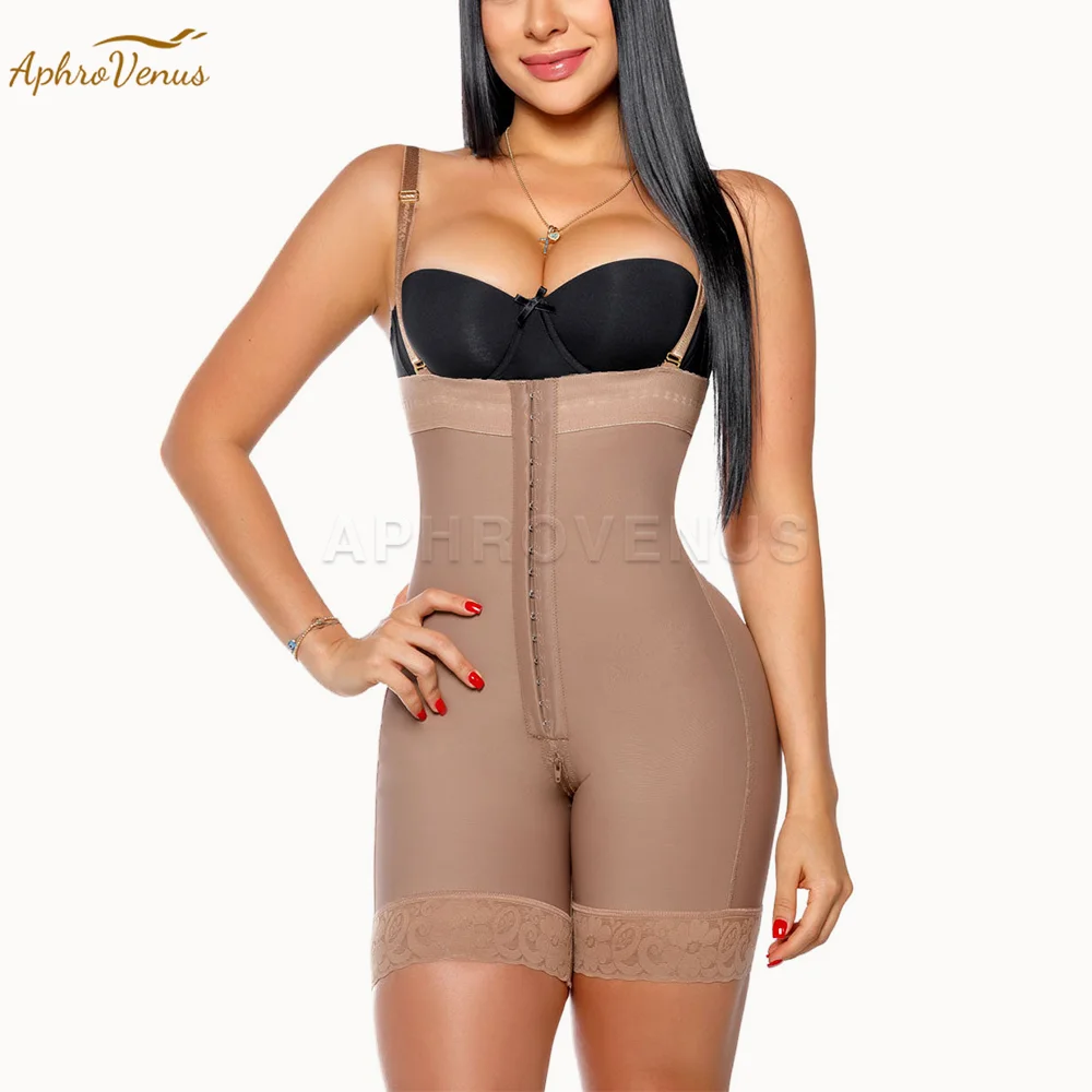 

Fajas Colombianas Open Bust Compression Underwear Tummy Control with Hooks Body Beauty Shapewear Post-Surgical Use Body Shaper