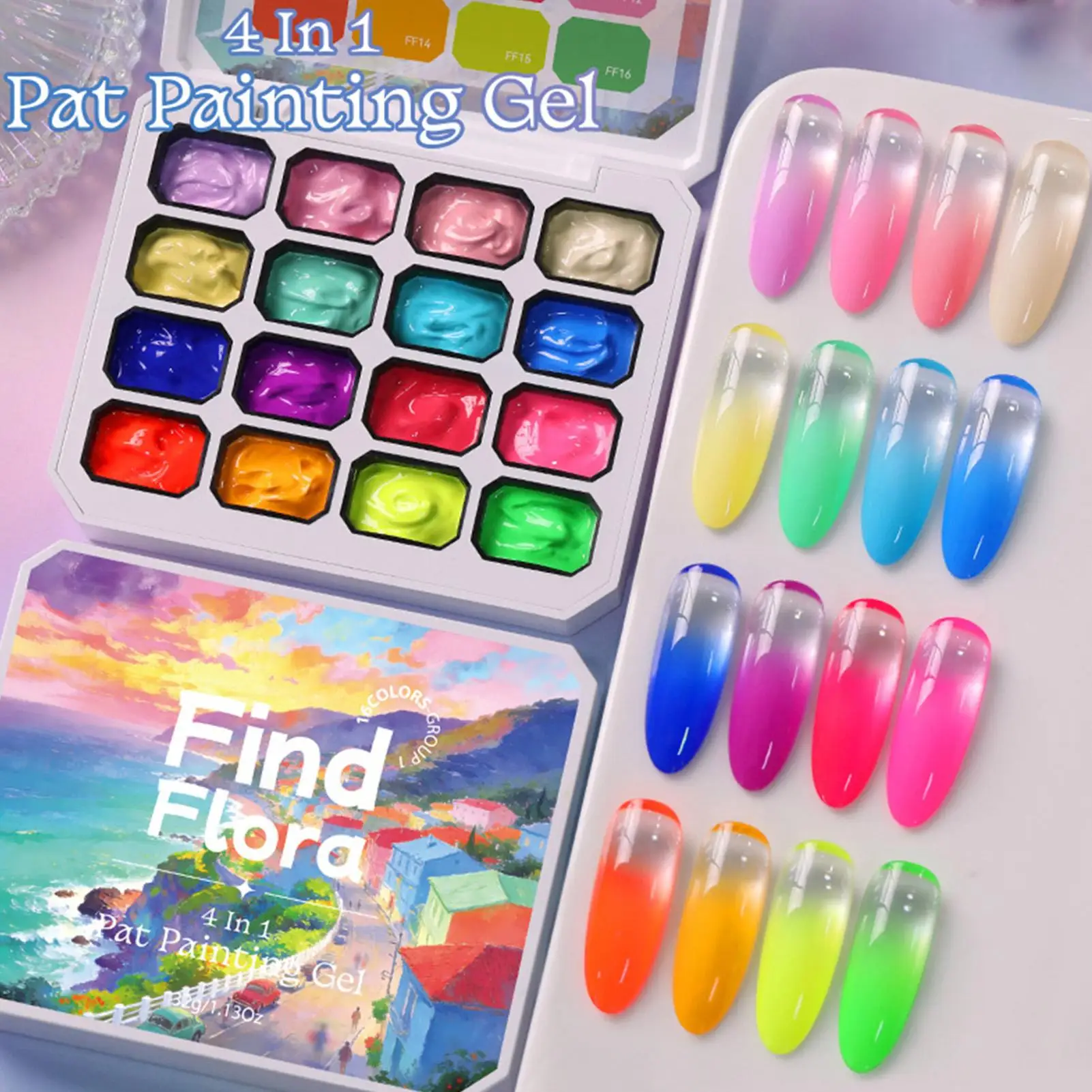 Polishing 16-Colors Gel Nail Gel Manicure Beginners Nail Polishing For Women Girls Home Salon Party Wedding Vacation Daily 4