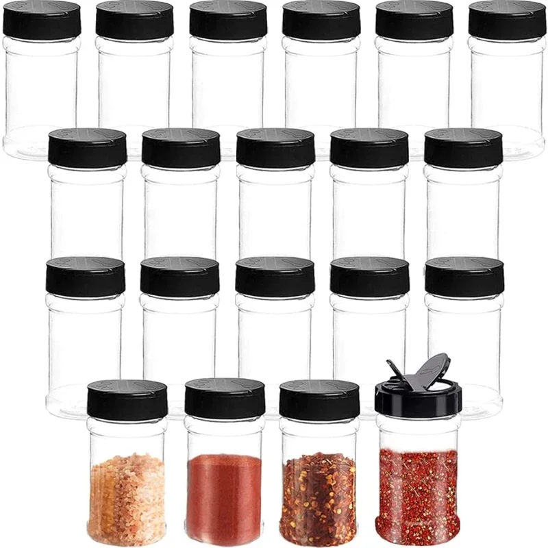 Kitchen Essentials Jars for Spices Seasoning Container Seasoning Storage Box Plastic Spice Jars Bottles Condiments Door Set Bar