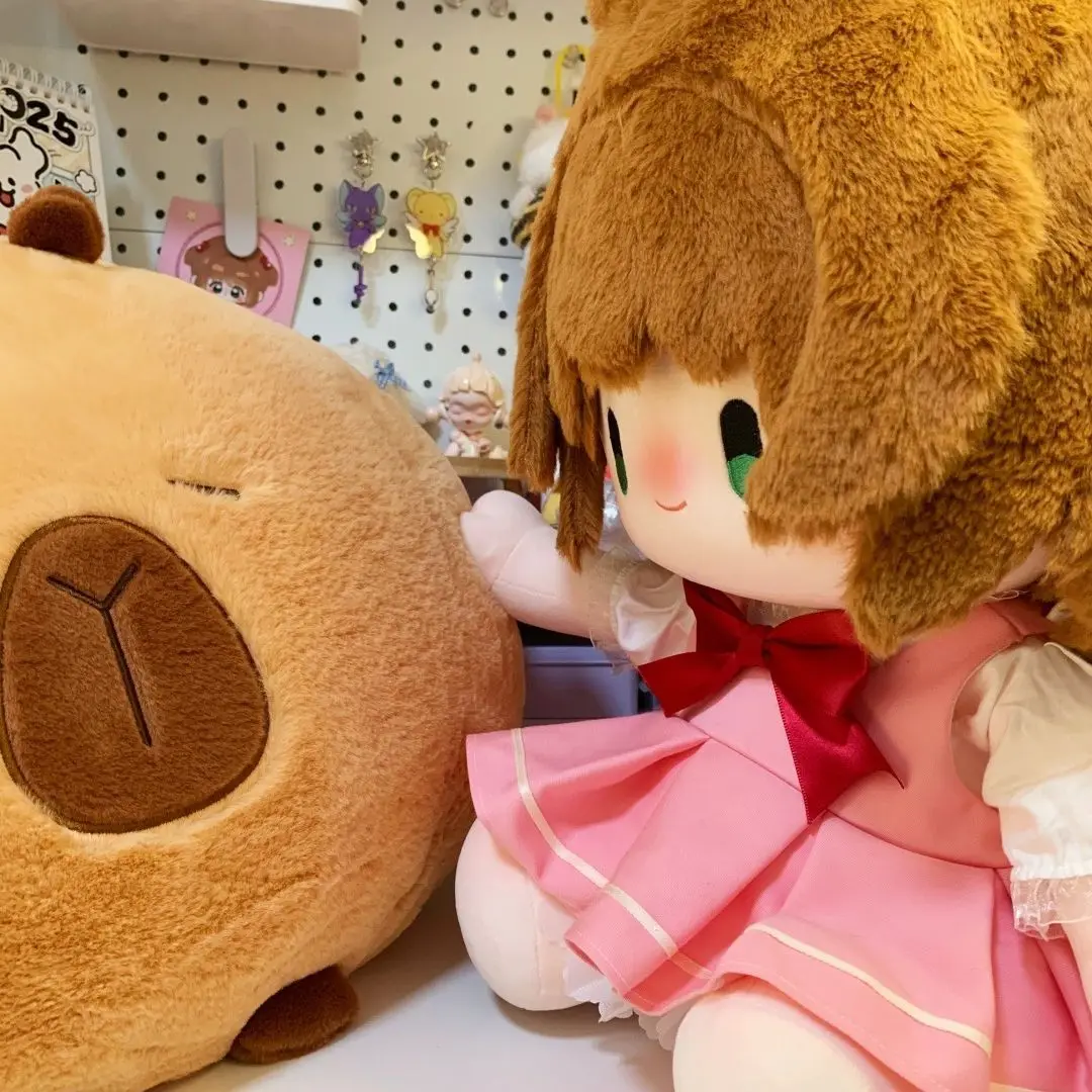 

40 см сидящая хлопковая кукла Сакура Киномото игровая карта Captor сидячая поза плюшевая подушка для тела платье наряд игрушки подарок