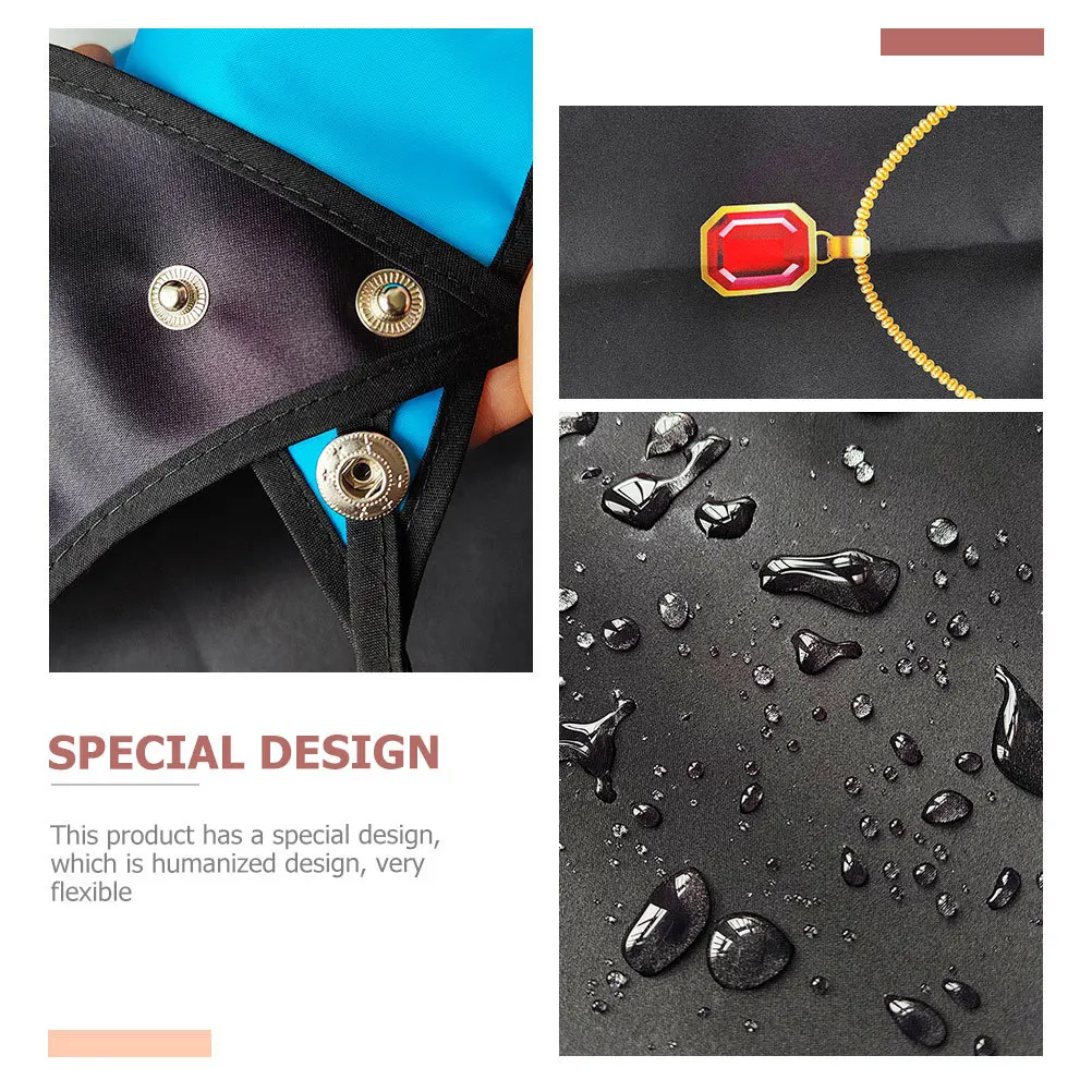 

1pcs Waterproof Adult Bib Reusable Polyester Eating Supply For Elderly Folding Washable Clothing Protector Convenient Dinner Bib